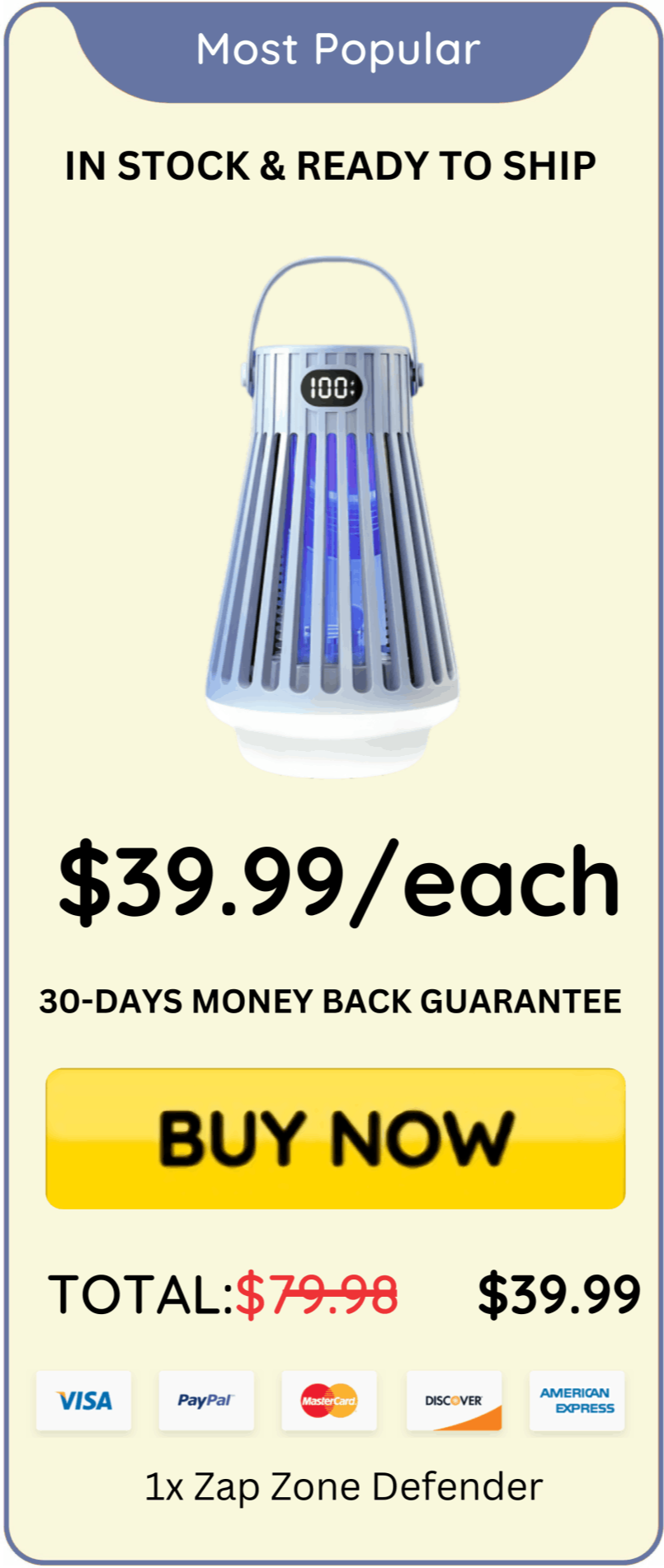 Zap Zone Defender price